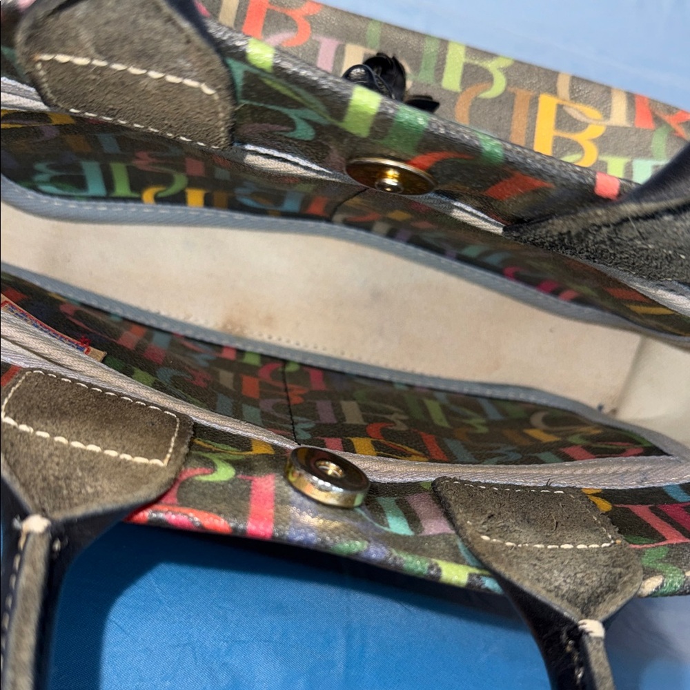 Dooney & Bourke Multicolor Logo Satchel - Picture 5 of 10